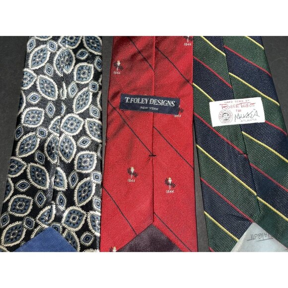 11 Mens Neck Ties Lot Several Silk Brooks Bros Robert Tatbott Yves Saint Laurent - Picture 5 of 11